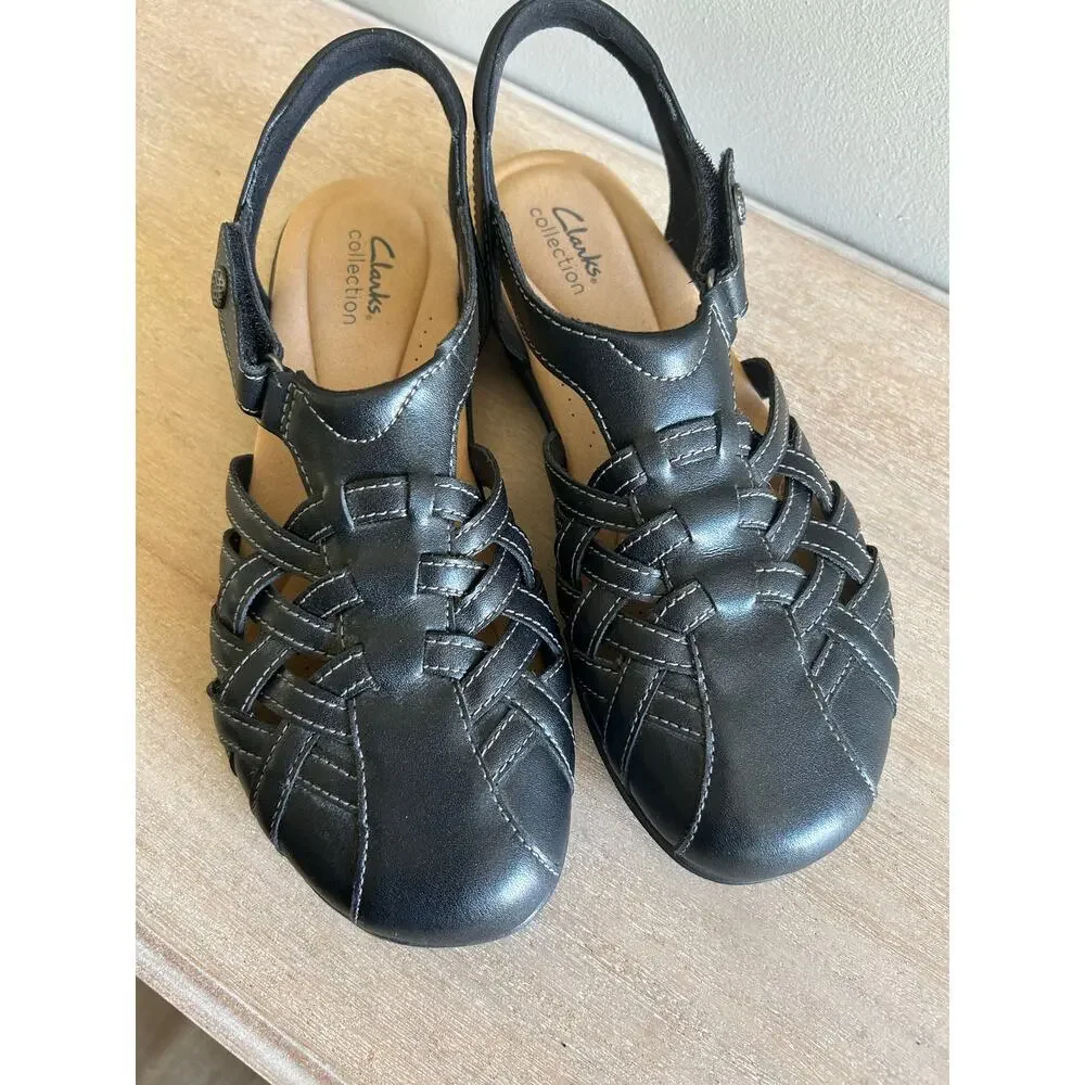 Clarks Elizabelle sea Women’s Size 9 – Fisherman-Mary Jane Hybrid Sandals - Picture 3 of 7